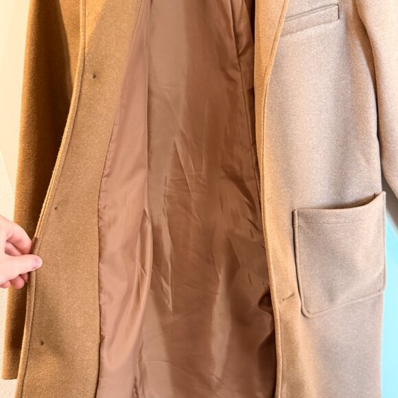 Men's Medium, Old Navy, Tan Trench Coat - Picture 3 of 4